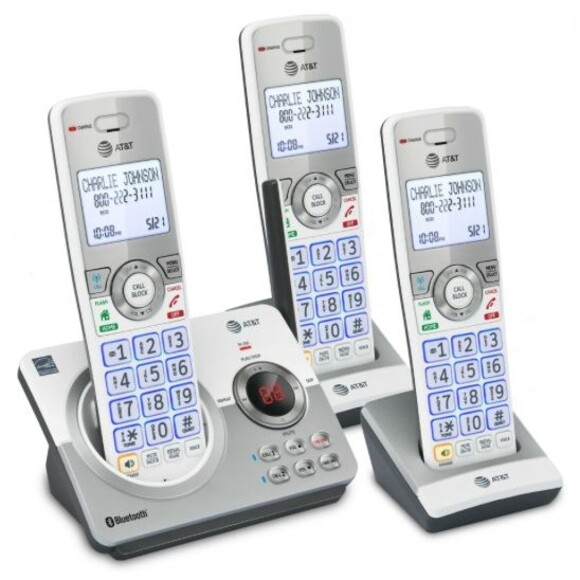 AT&T DL72319 Silver DECT 6.0 3-Handset Cordless Phone With Cell Connection - NEW - Picture 2 of 5